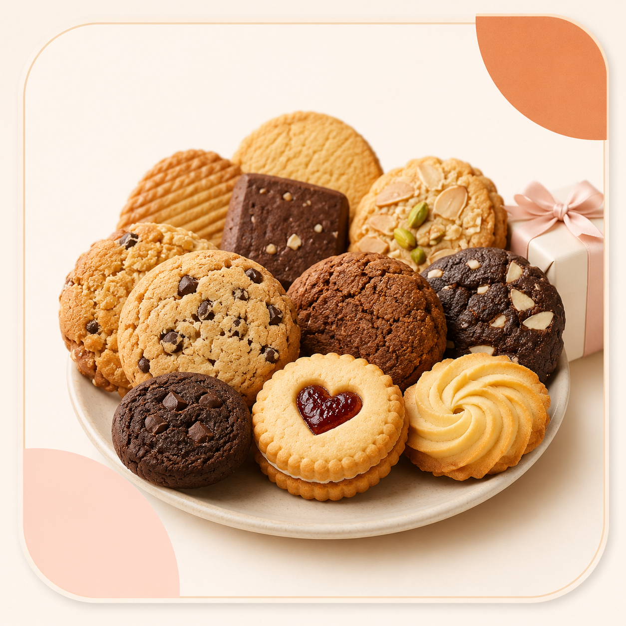 Cookies and snacks for custom gift baskets
