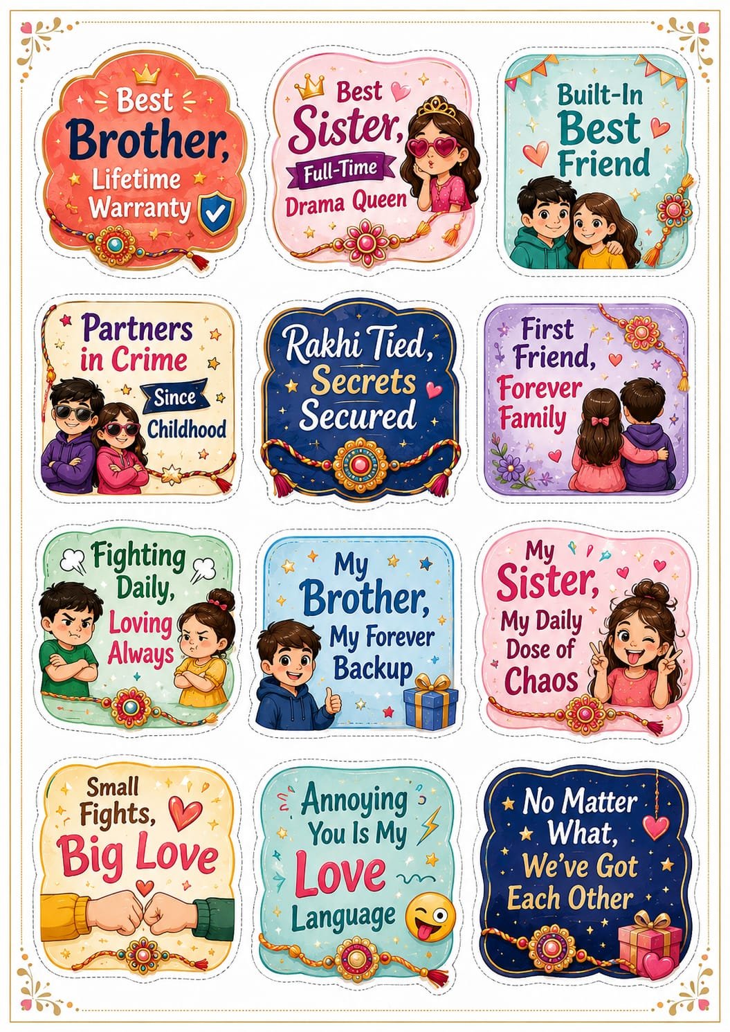 Rakhi Stickers (Funny)