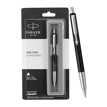 Parker Vector Standard Chrome Trim Ball Pen
